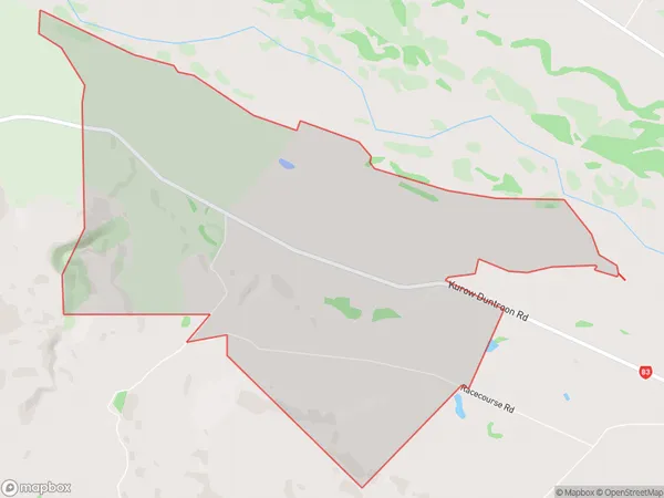 Waikaura, Canterbury Polygon Area Map