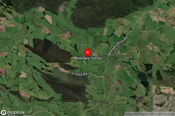 Waikawa Valley,Southland Satellite Map