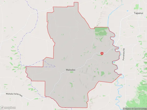 Waikoikoi, Otago Polygon Area Map