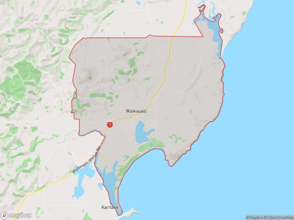 Waikouaiti, Otago Polygon Area Map