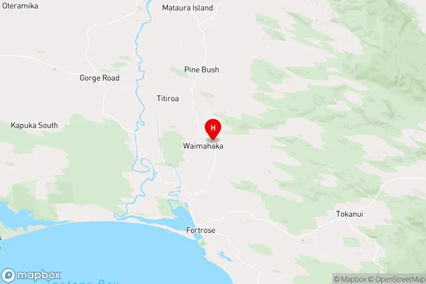 Waimahaka,Southland Region Map