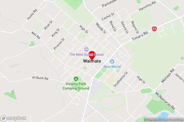 Waimate,Canterbury Area Map