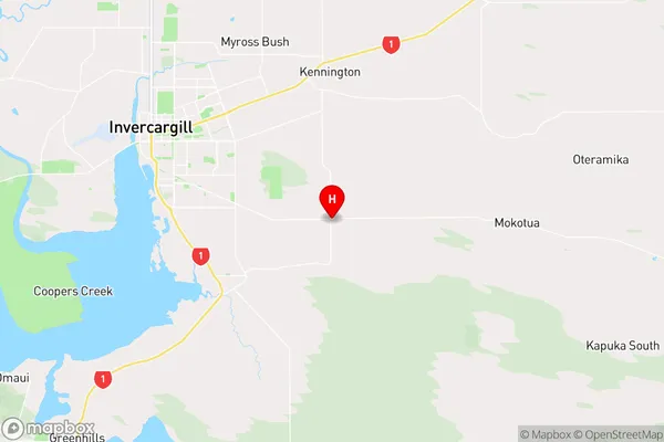 Waimatua,Southland Region Map