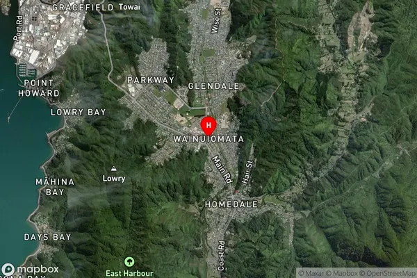 Wainuiomata,Wellington Satellite Map