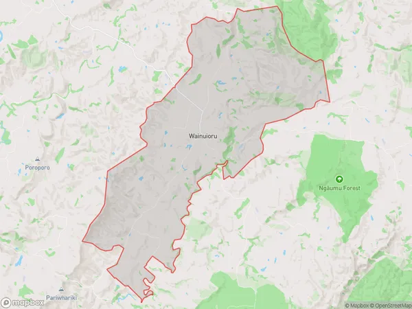 Wainuioru, Wellington Polygon Area Map