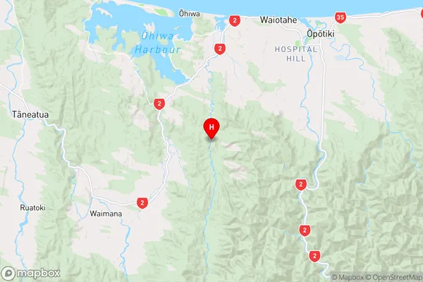 Waiotahe Valley,Bay of Plenty Region Map