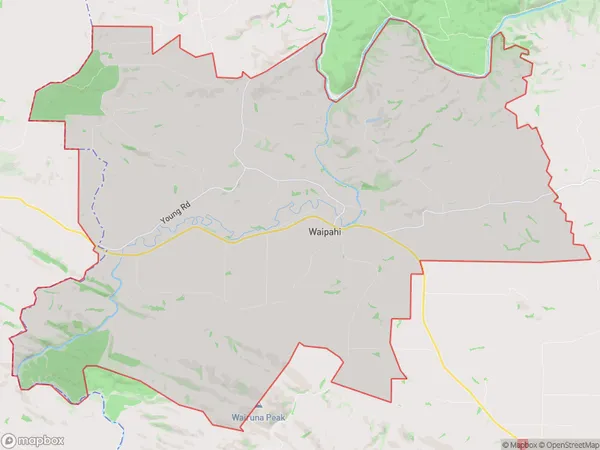 Waipahi, Otago Polygon Area Map