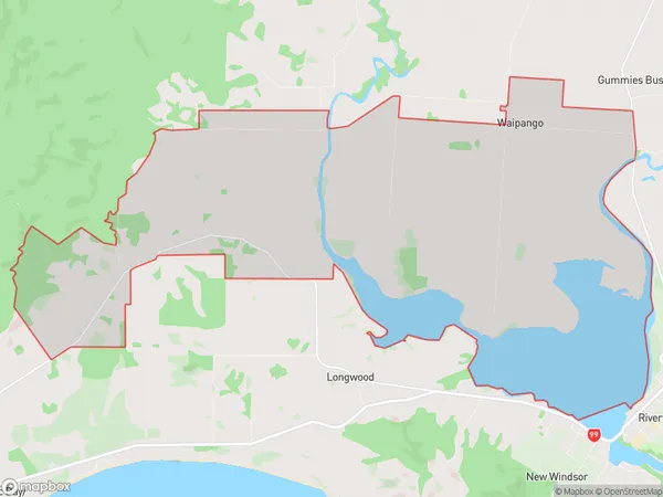 Waipango, Southland Polygon Area Map