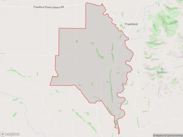 Waiparu, Southland Polygon Area Map