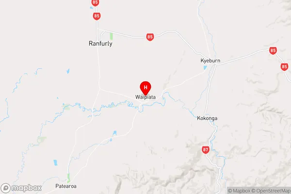 Waipiata,Otago Region Map