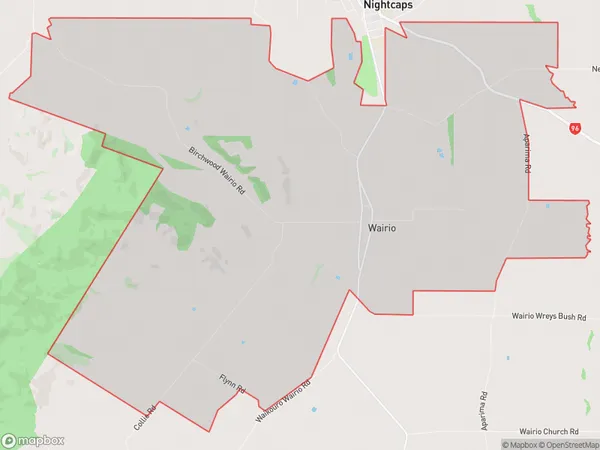 Wairio, Southland Polygon Area Map