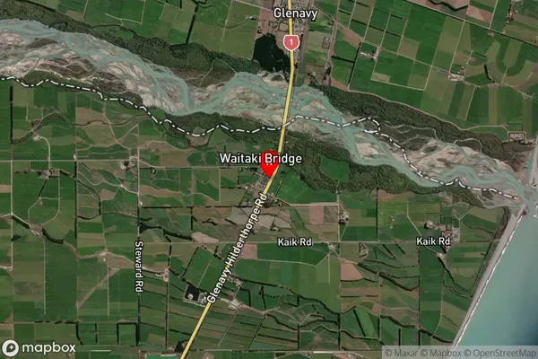 Waitaki Bridge,Otago Satellite Map