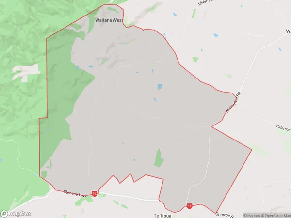 Waitane, Southland Polygon Area Map