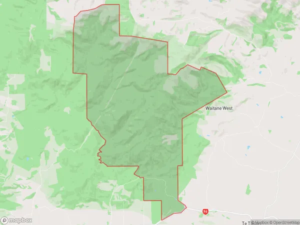 Waitane West, Southland Polygon Area Map