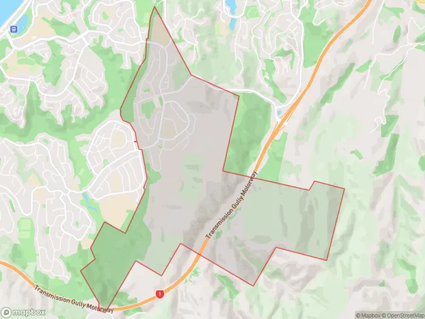 Waitangirua, Wellington Polygon Area Map