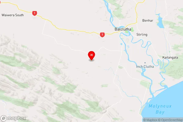 Waitepeka,Otago Region Map