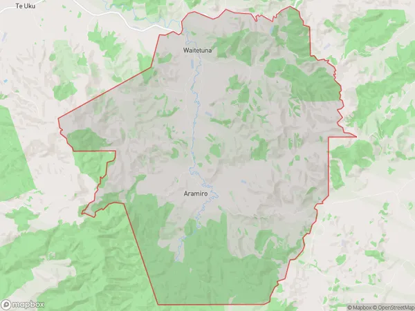 Waitetuna, Waikato Polygon Area Map