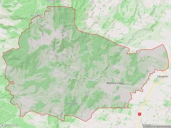 Waitomo, Waikato Polygon Area Map