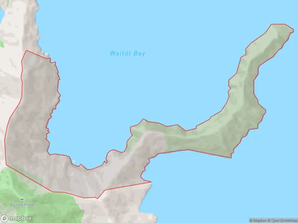 Waitui Bay, Marlborough Polygon Area Map