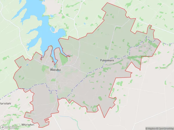 Waiuku, Auckland Polygon Area Map