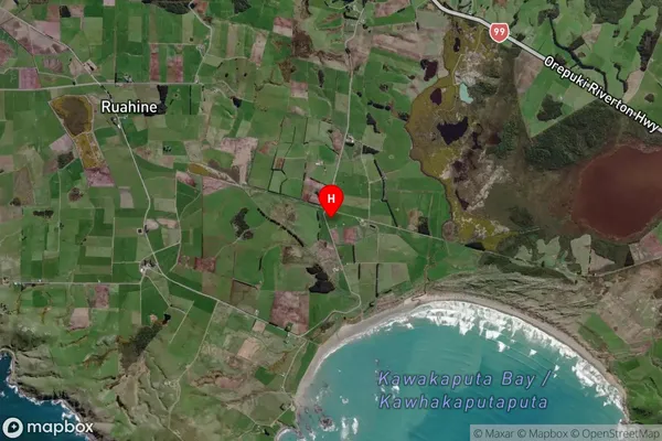 Wakapatu,Southland Satellite Map
