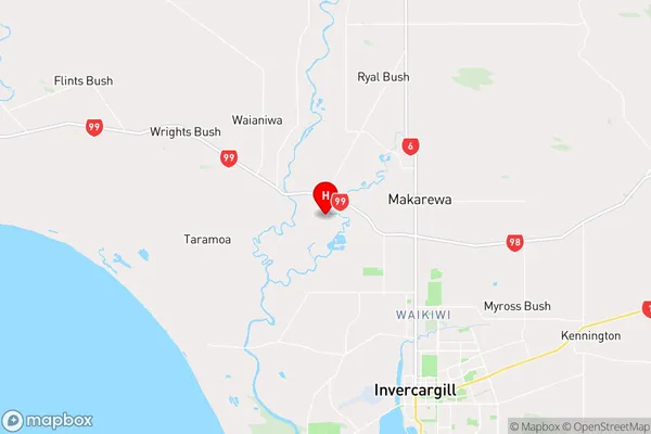 Wallacetown,Southland Region Map