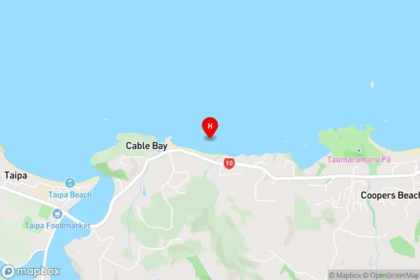 Cable Bay,Northland Area Map