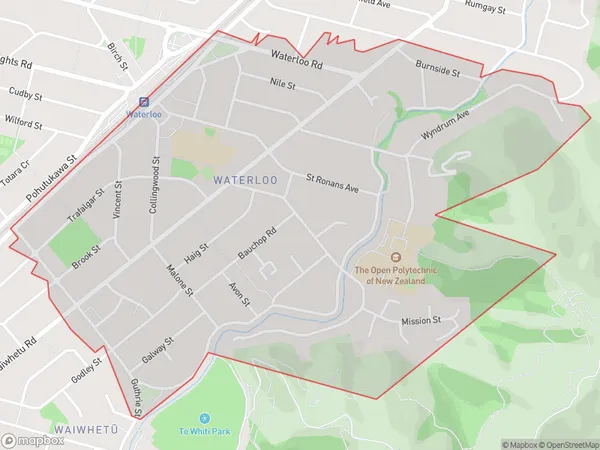 Waterloo, Wellington Polygon Area Map