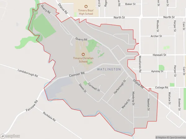 Watlington, Canterbury Polygon Area Map