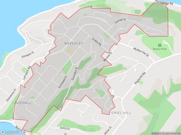 Waverley, Otago Polygon Area Map