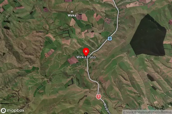 Weka Pass,Canterbury Satellite Map