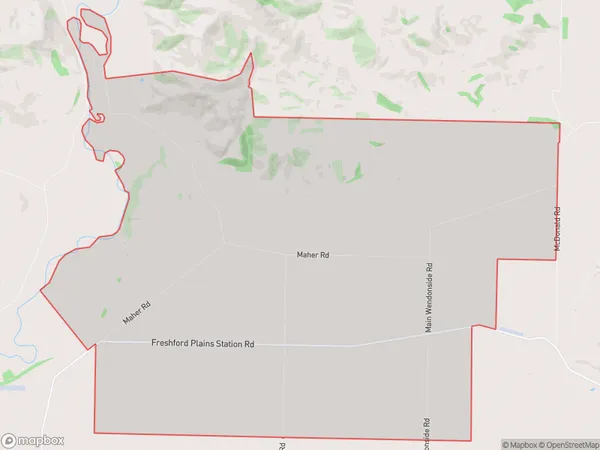 Wendonside, Southland Polygon Area Map