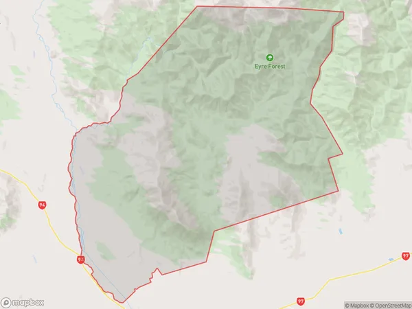 West Dome, Southland Polygon Area Map