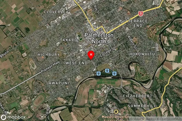 West End,Manawatu-Wanganui Satellite Map