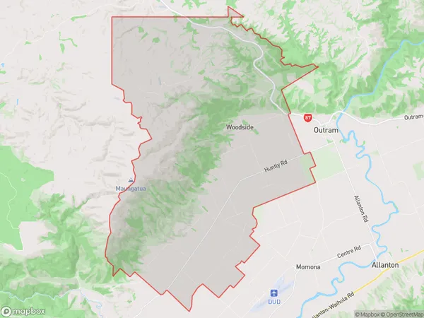 Woodside, Otago Polygon Area Map