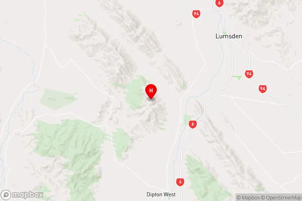 Wether Hill,Southland Region Map