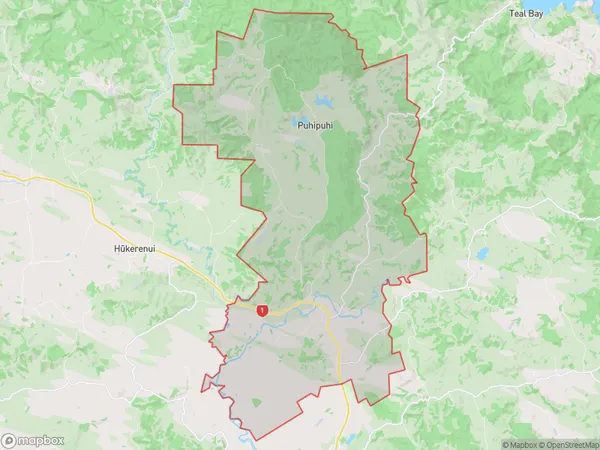 Whakapara, Northland Polygon Area Map