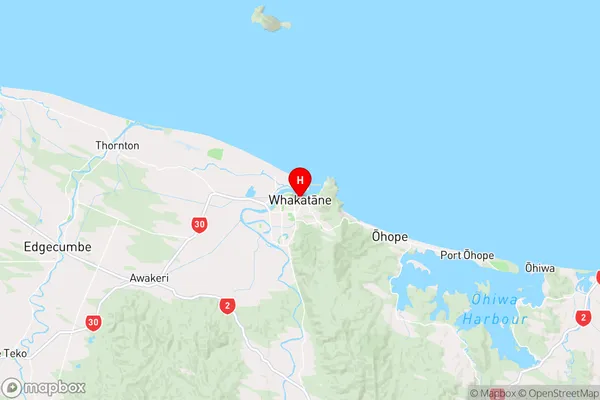 Whakatane,Bay of Plenty Region Map