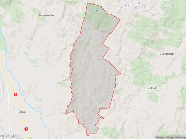 Whangaehu Valley, Wellington Polygon Area Map