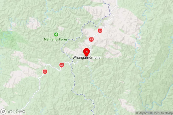 Whangamomona,Manawatu-Wanganui Region Map