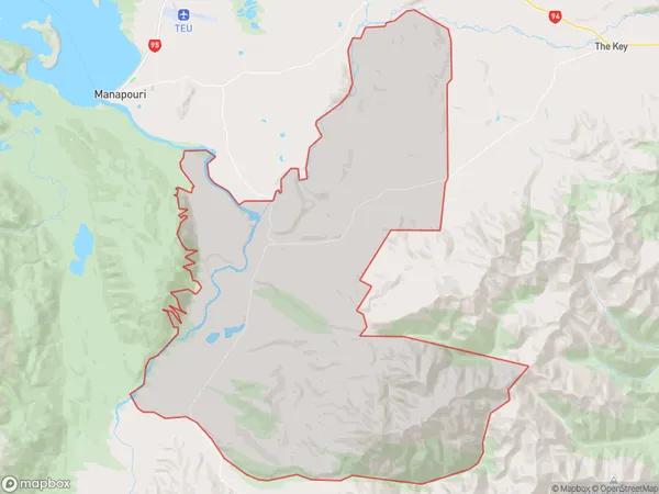 Whare Creek, Southland Polygon Area Map