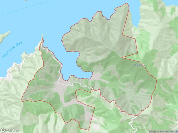 Whatamango Bay, Marlborough Polygon Area Map