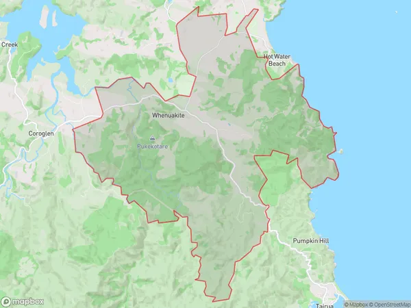 ZipCode 2591 Map for Whenuakite