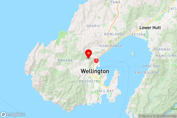 Wilton,Wellington Region Map