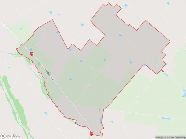 Winchmore, Canterbury Polygon Area Map