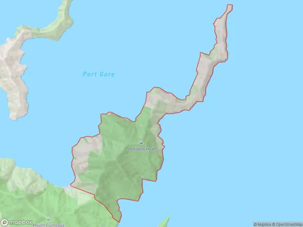 Cape Jackson, Marlborough Polygon Area Map