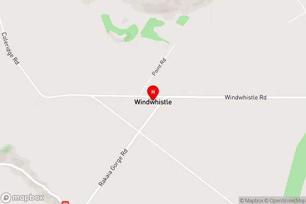 Windwhistle,Canterbury Area Map