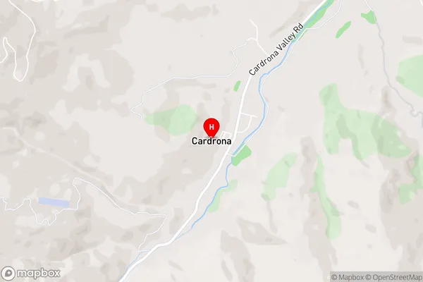 Cardrona,Otago Area Map