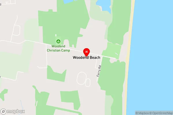 Woodend Beach,Canterbury Area Map