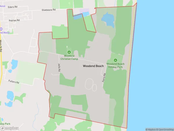 ZipCode 7612 Map for Woodend Beach